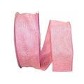 Reliant Ribbon Reliant Ribbon 92573W-061-40K Everyday Linen Value Wired Edge Ribbon - Pink - 2.5 in. x 50 yards 92573W-061-40K